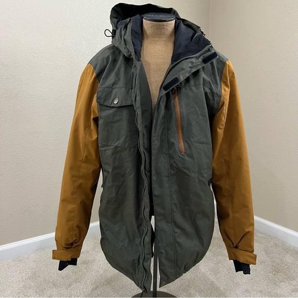 Special Blend Kinetic Tan and Green Snowboarding Winter Hooded Jacket Size med - Picture 3 of 16